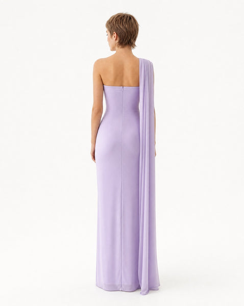 Sophia Mesh Formal Dress Lilac
