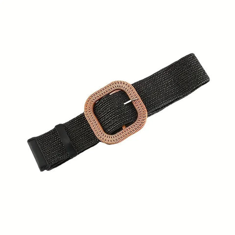 Mia Stretch Woven Belt Black - Cavorte 
