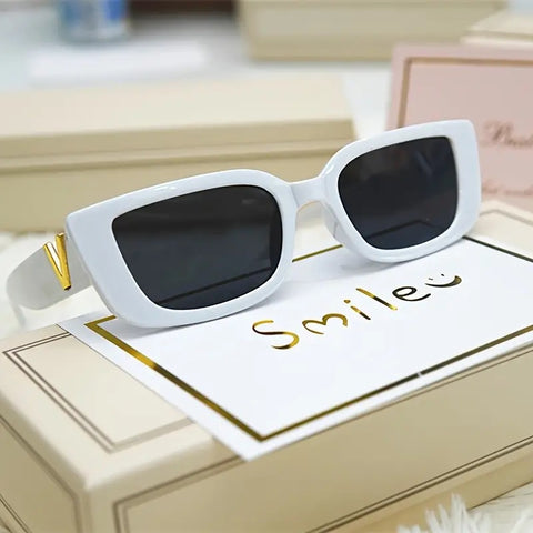 Sunglasses Gold V White