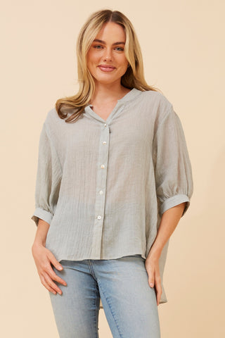 Lisa Blouse Silver Fern