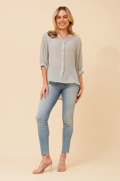 Lisa Blouse Silver Fern