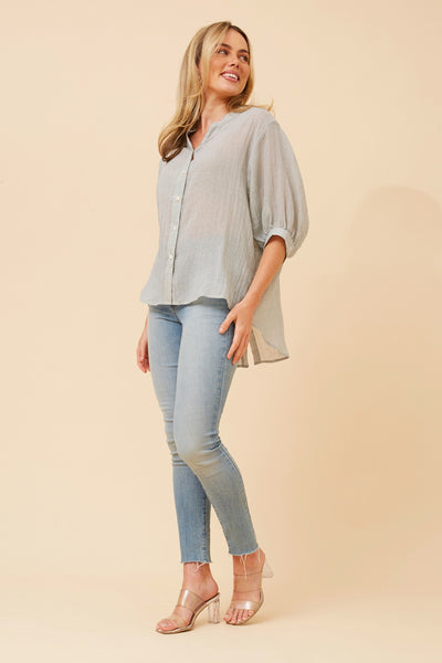 Lisa Blouse Silver Fern