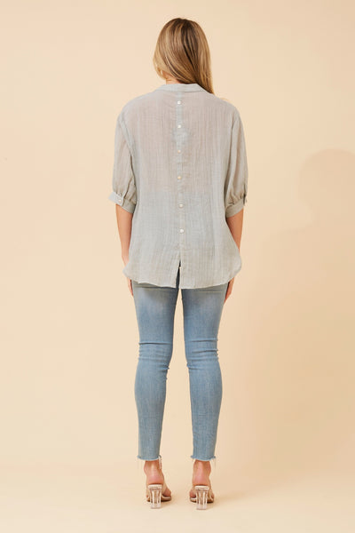 Lisa Blouse Silver Fern