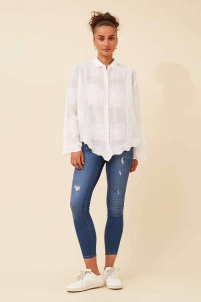 Embossed Cotton Shirt