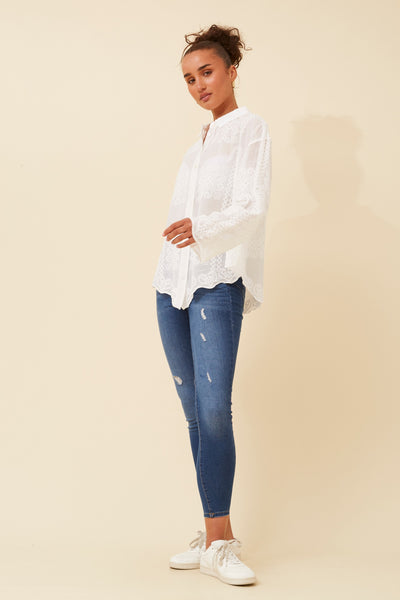 Embossed Cotton Shirt