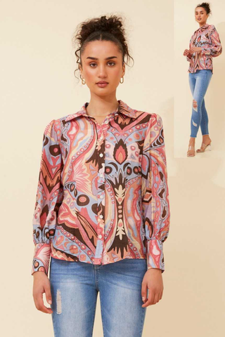 April Print Blouse