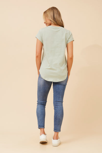 Dolce Embossed Tee Sage