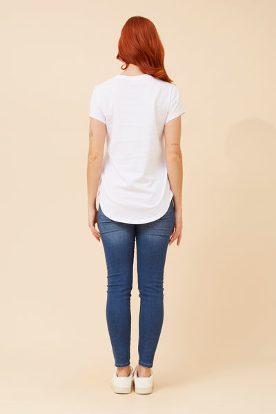 Dolce Embossed Tee White