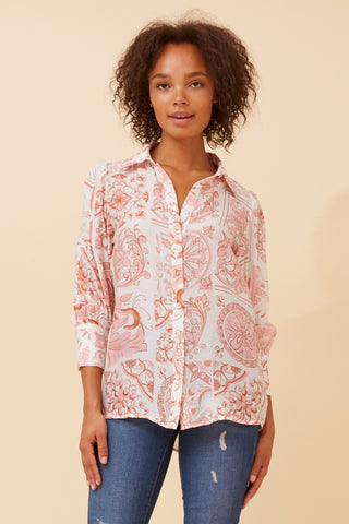 Adella Paisley Print Blouse