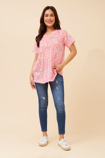 Zoey Cotton Top Pink