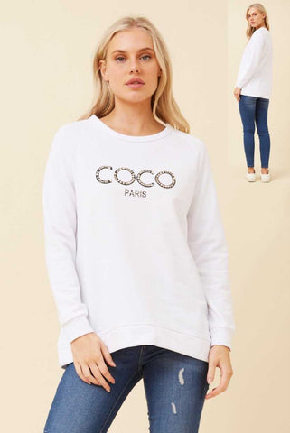 Coco Paris Sweat White