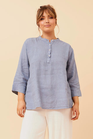 La Biancheria  Nonno Shirt Blue