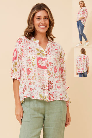 Rosewater Print Blouse