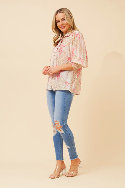 Lilly Lace Trim Blouse