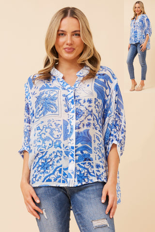 Celeste Blouse Bluetile Print