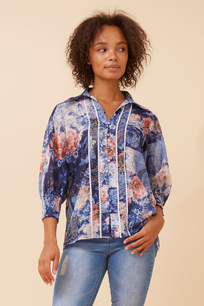 Nadia Lace Trim Blouse