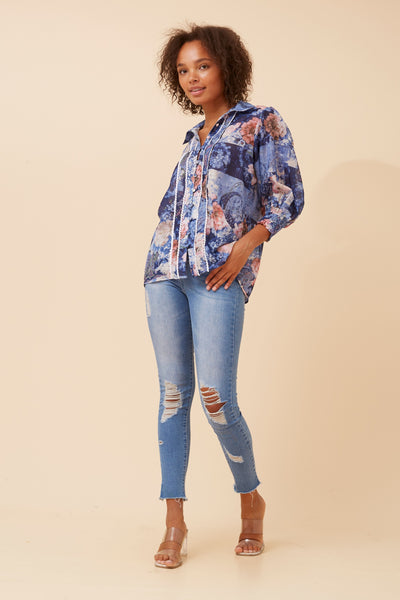 Nadia Lace Trim Blouse