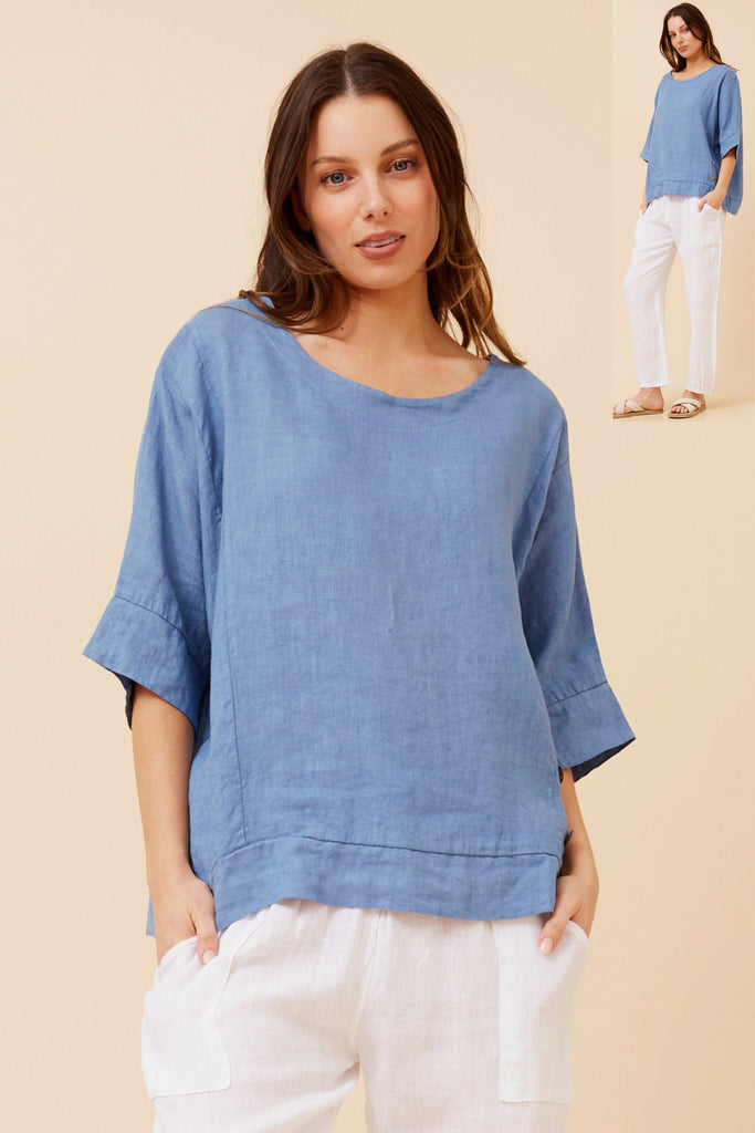 La Biancheria Top Denim Blue