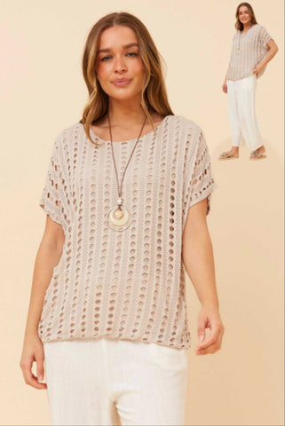 Kylie Crochet Look Top