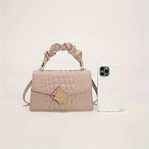 Pleat Handle Bag Beige - Cavorte 