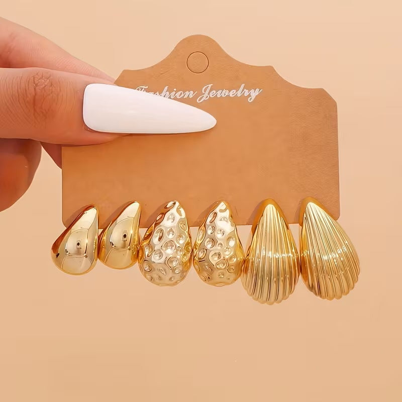 Trio Earring Set Gold