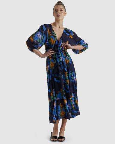 Twilight Dress Navy Floral - Cavorte 