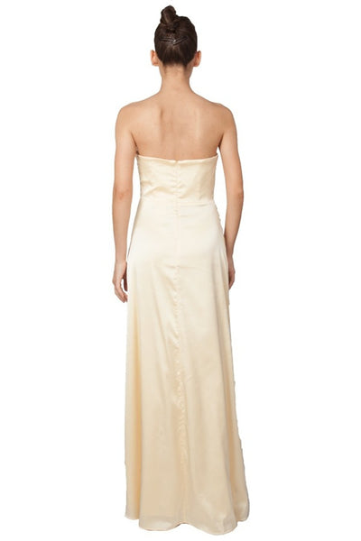 Tyler Satin Formal Dress Lemon