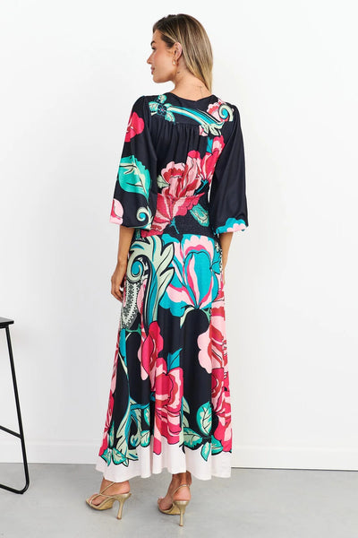 Uptown Empire Jersey Maxi Dress