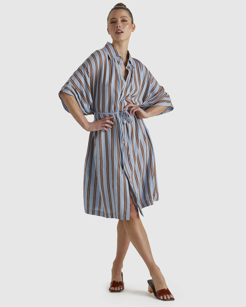 Vacation Oversize Shirt Dress
