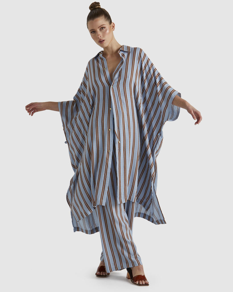 Vacation Oversize Shirt Dress