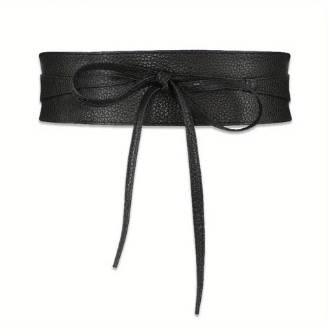 Wrap Tie Belt Black - Cavorte 