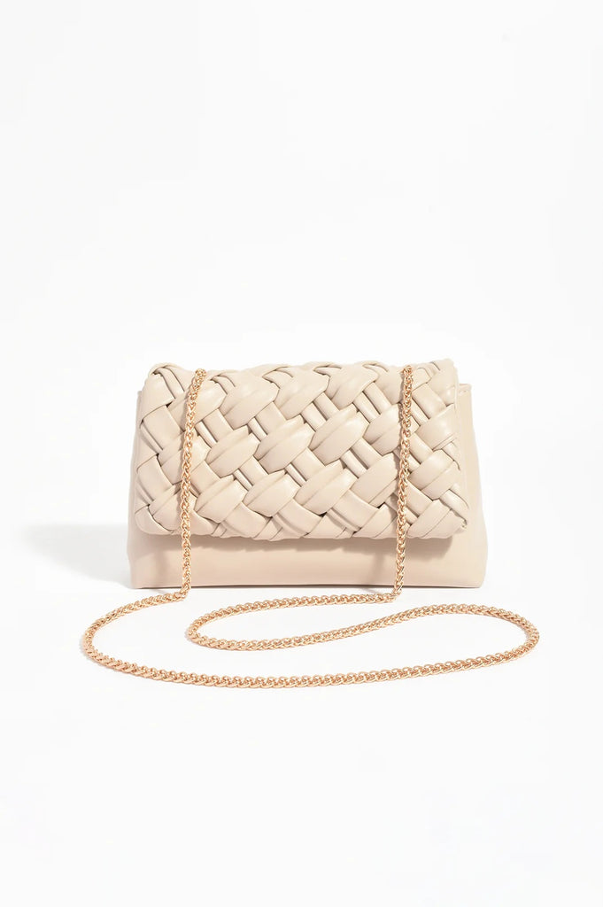 Weave Clutch Bag Stone