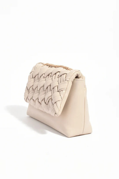 Weave Clutch Bag Stone