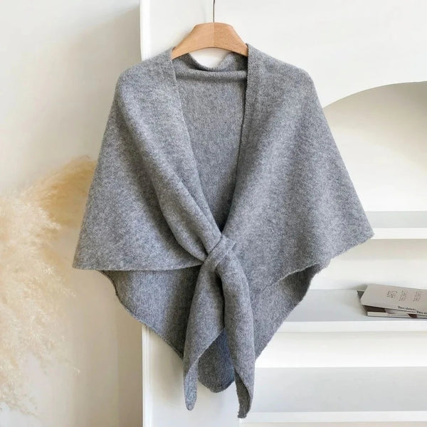 Wool Blend Wrap Grey