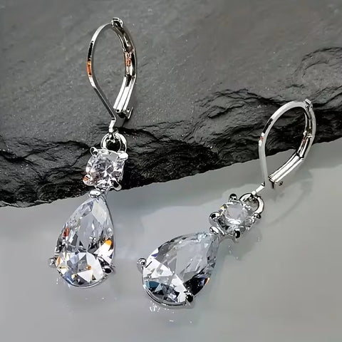 Teardrop Earrings Silver