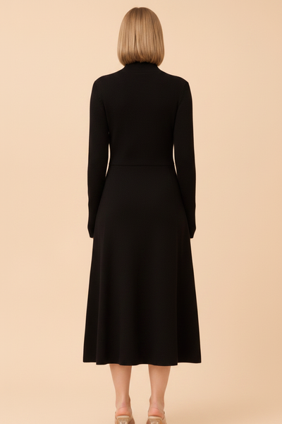 Eliesa Knit Dress Black – Back