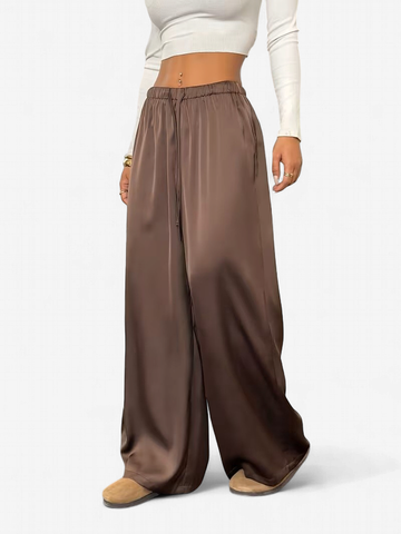 Sonia Satin Pant Chocolate
