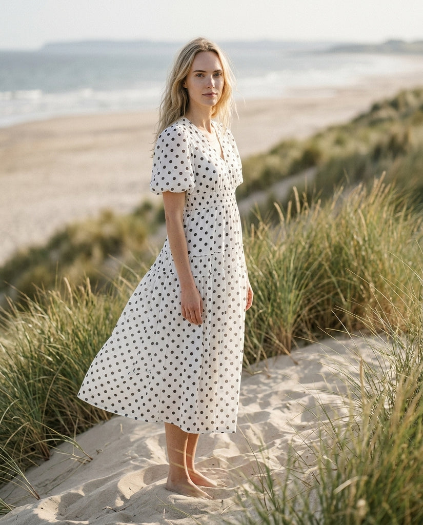 Midi dress — On Model - Coastal Editorial | Generated by Modelize