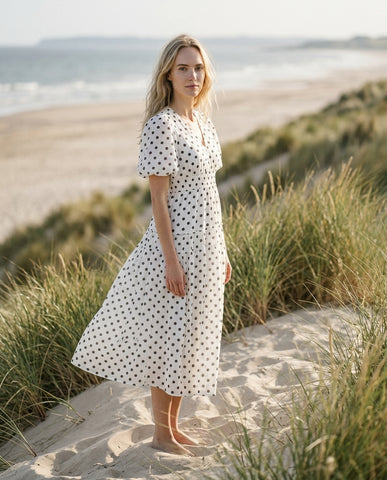 Midi dress — On Model - Coastal Editorial | Generated by Modelize