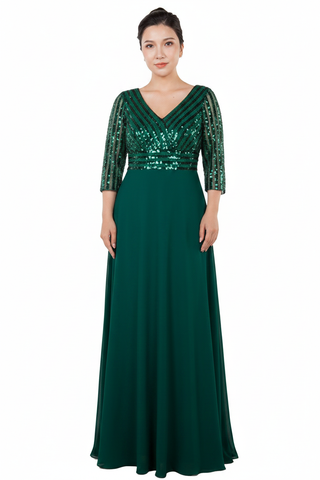 Sasha Formal Dress Curve Emerald — Size 18 Model, Front