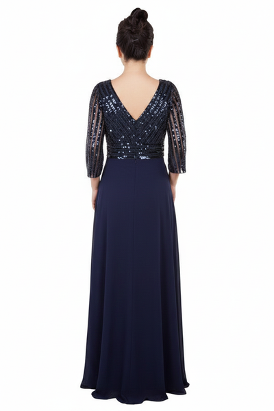 Sasha Formal Dress Curve Navy — Size 18 Model, Back