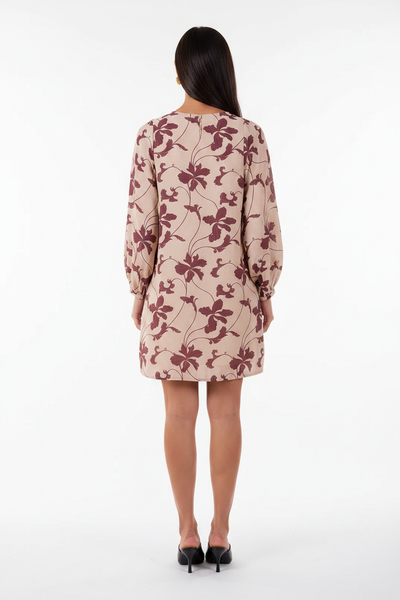 Sasha Placement Print Dress — Back