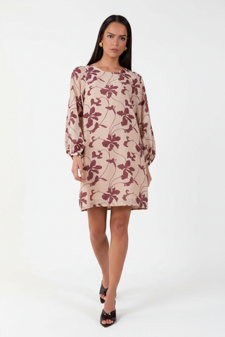 Sasha Placement Print Dress — Front