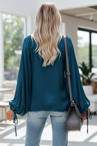 Savannah Blouse Sea Blue – Back