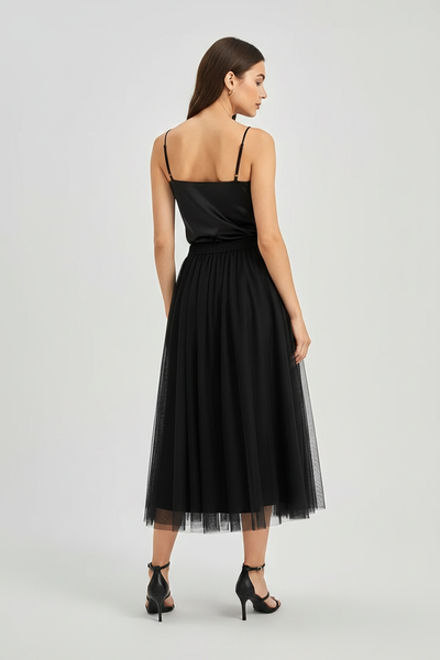 Scarlet Mesh Skirt Black – Back