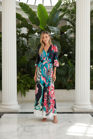 Uptown Empire Maxi Dress — Front