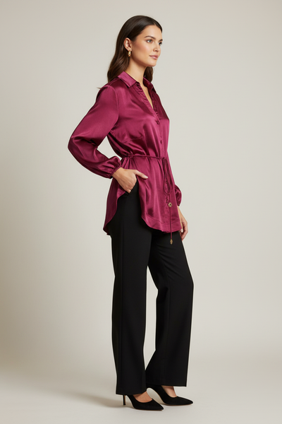 Uptown Empire Shirt Mulberry – Side
