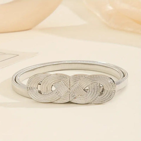 Knot Stretch Belt Silver