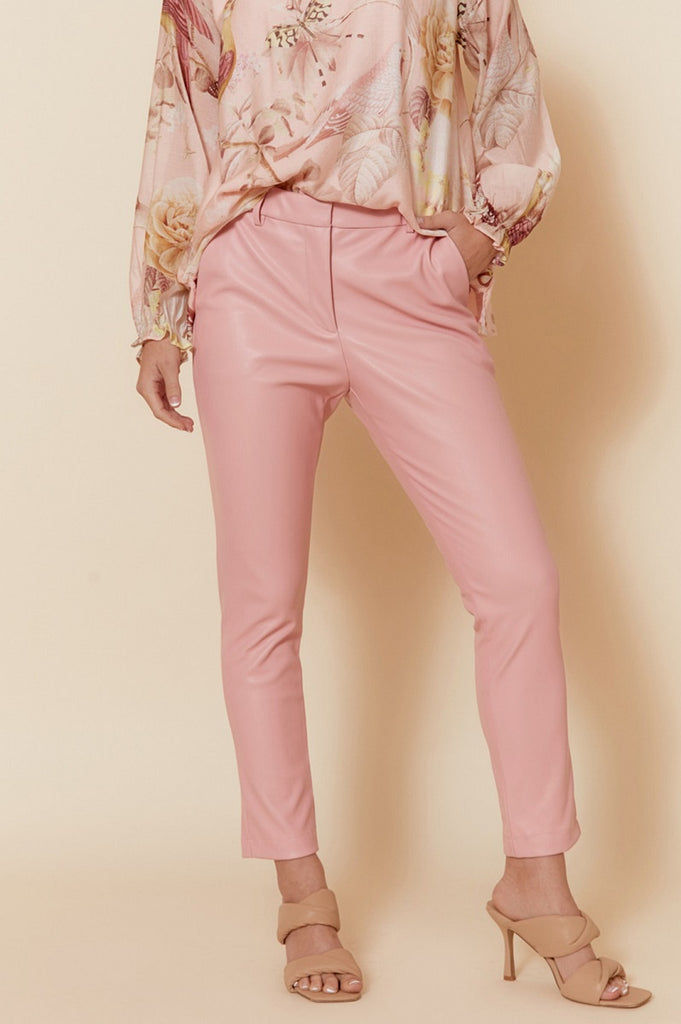 Leather Look Pant Pink